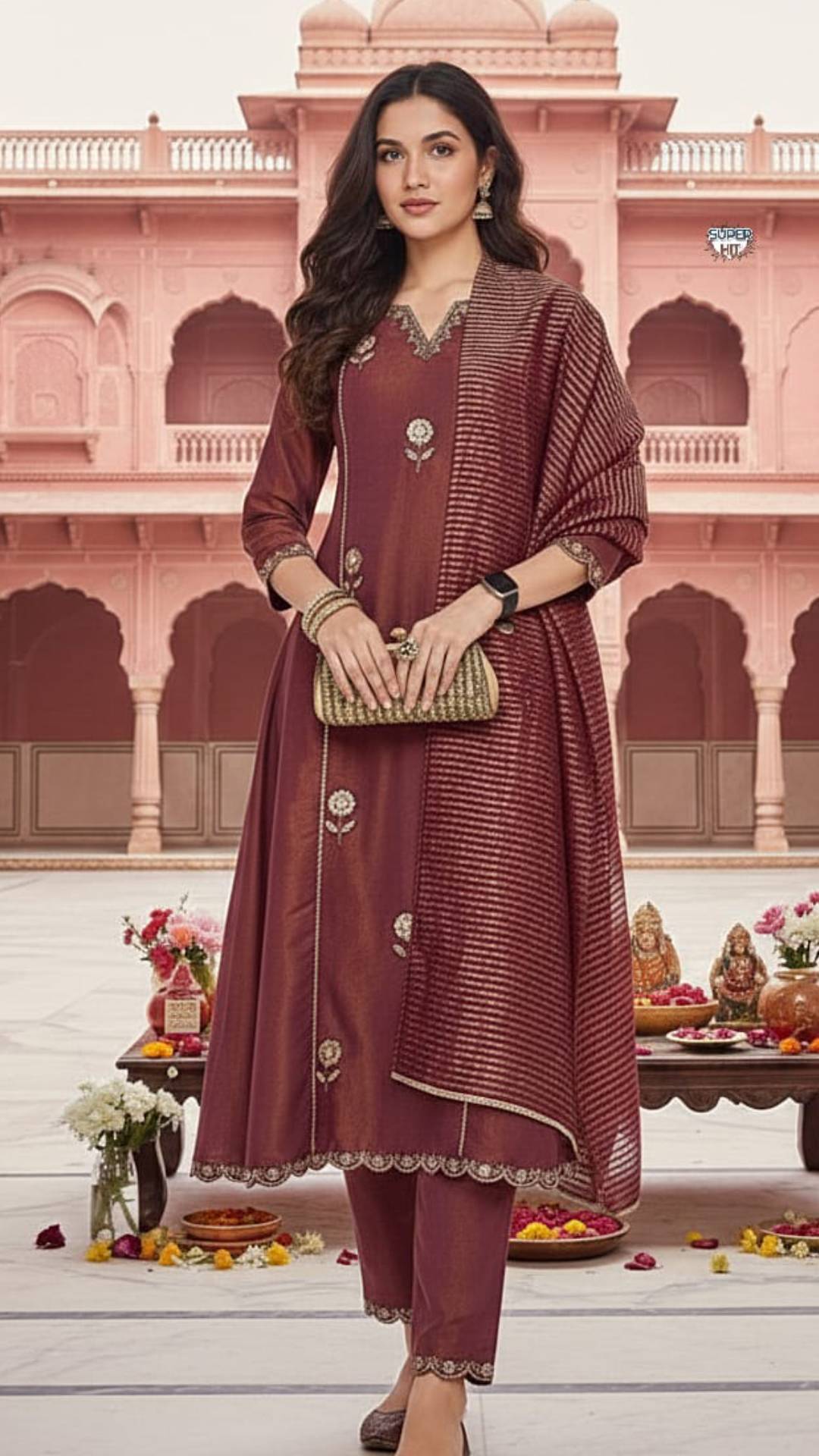 Midnight Bloom Kurti Set view 5