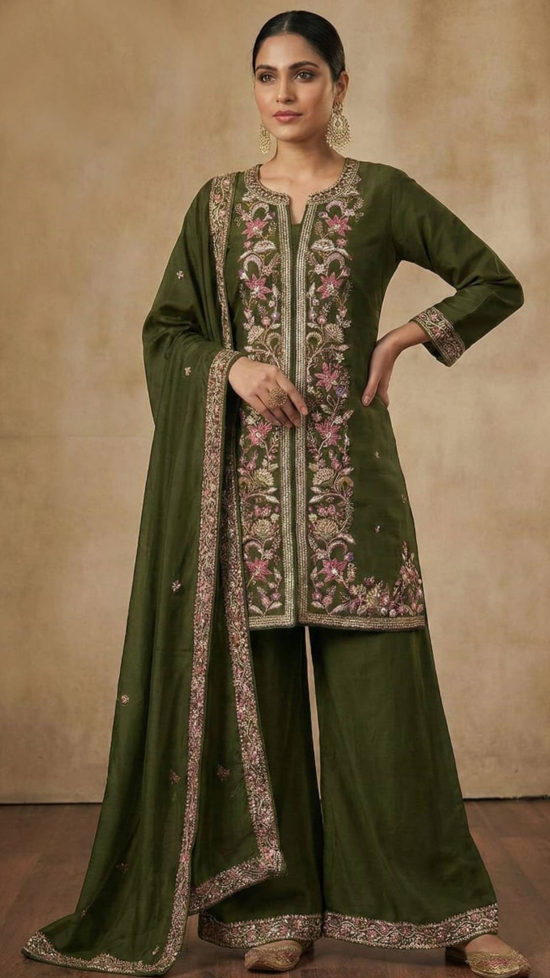 Midnight Bloom Kurti Set view 6