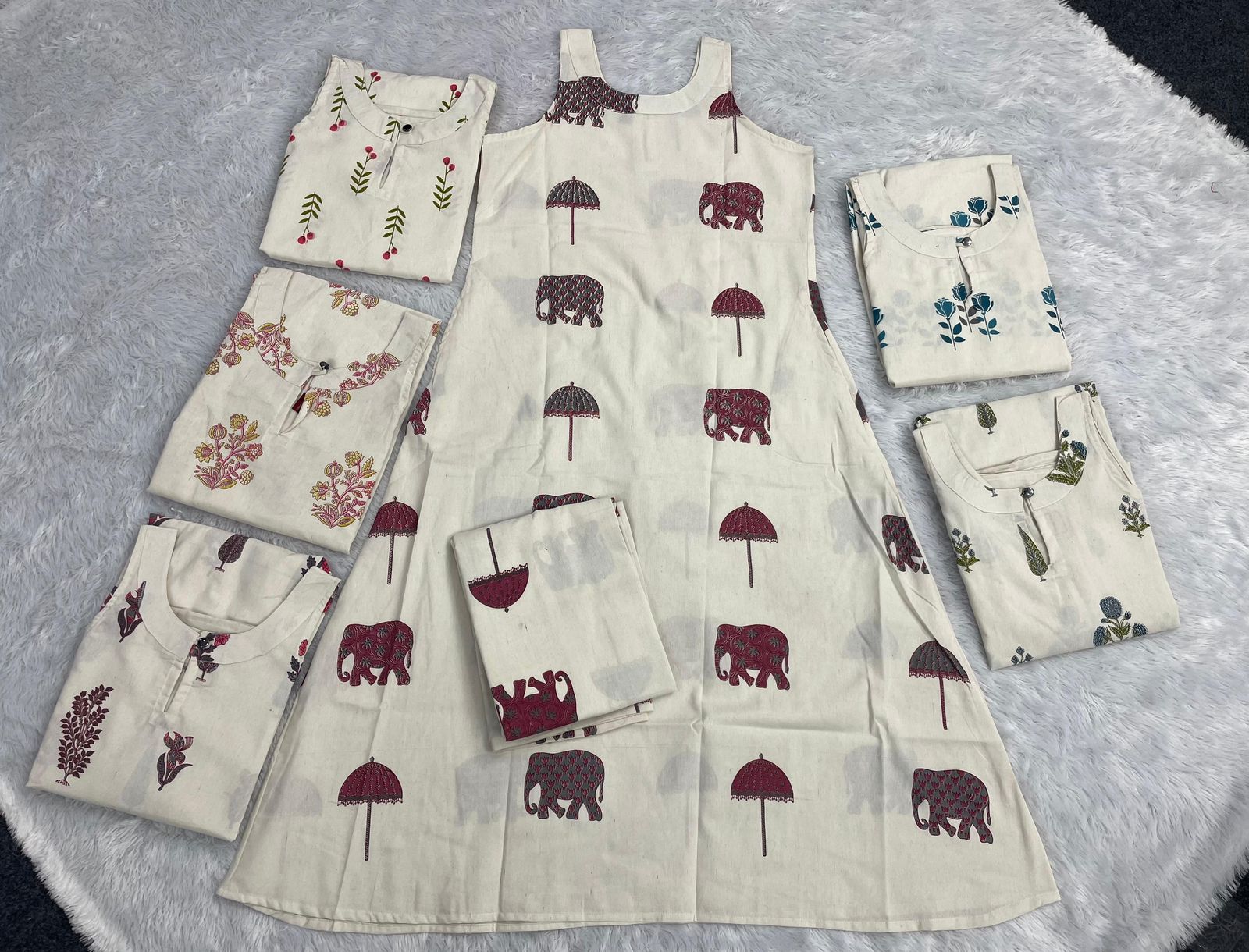 Summer Special Flex Cotton Print Kurti Set with Pants view 2