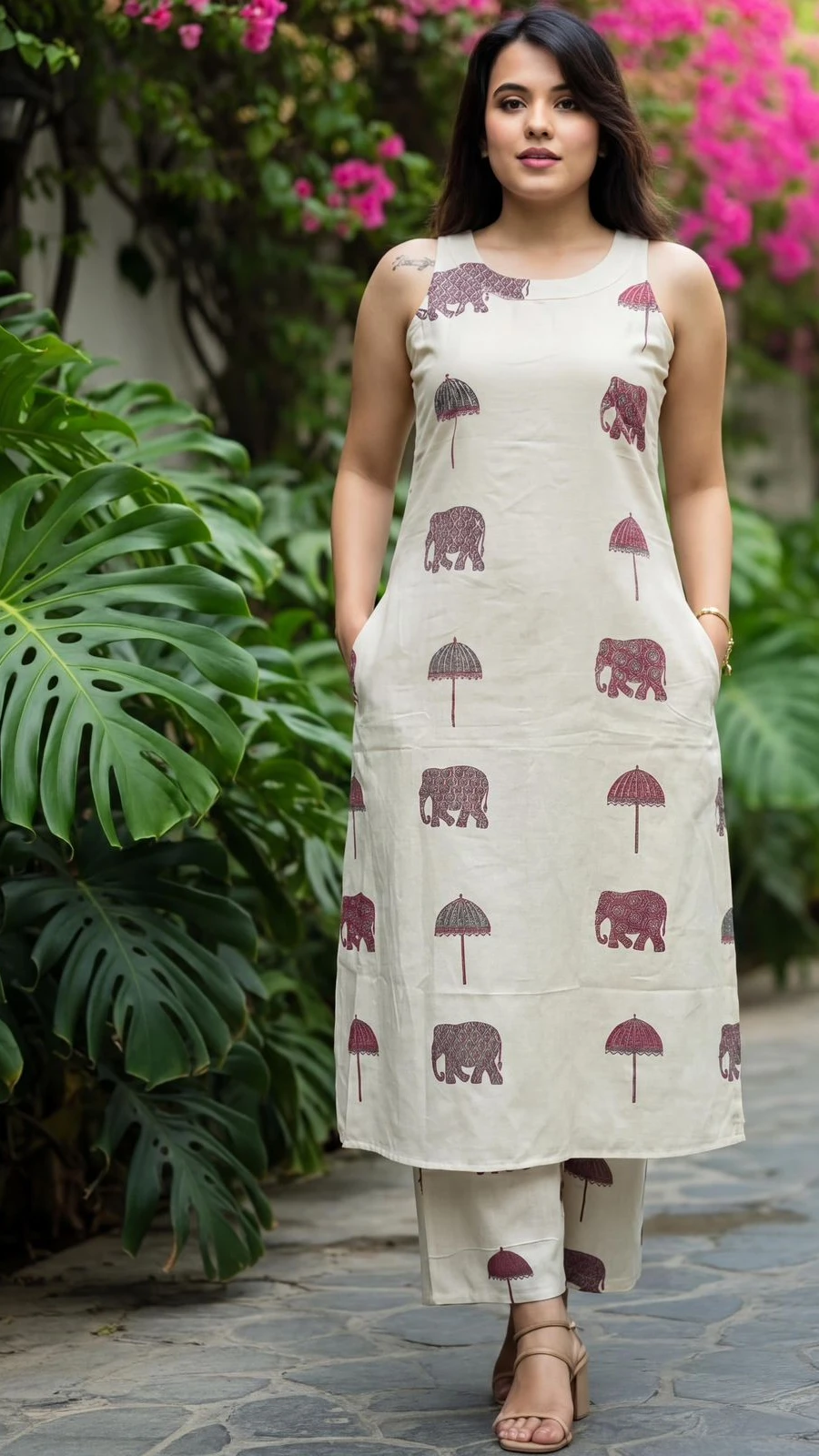 Summer Special Flex Cotton Print Kurti Set with Pants