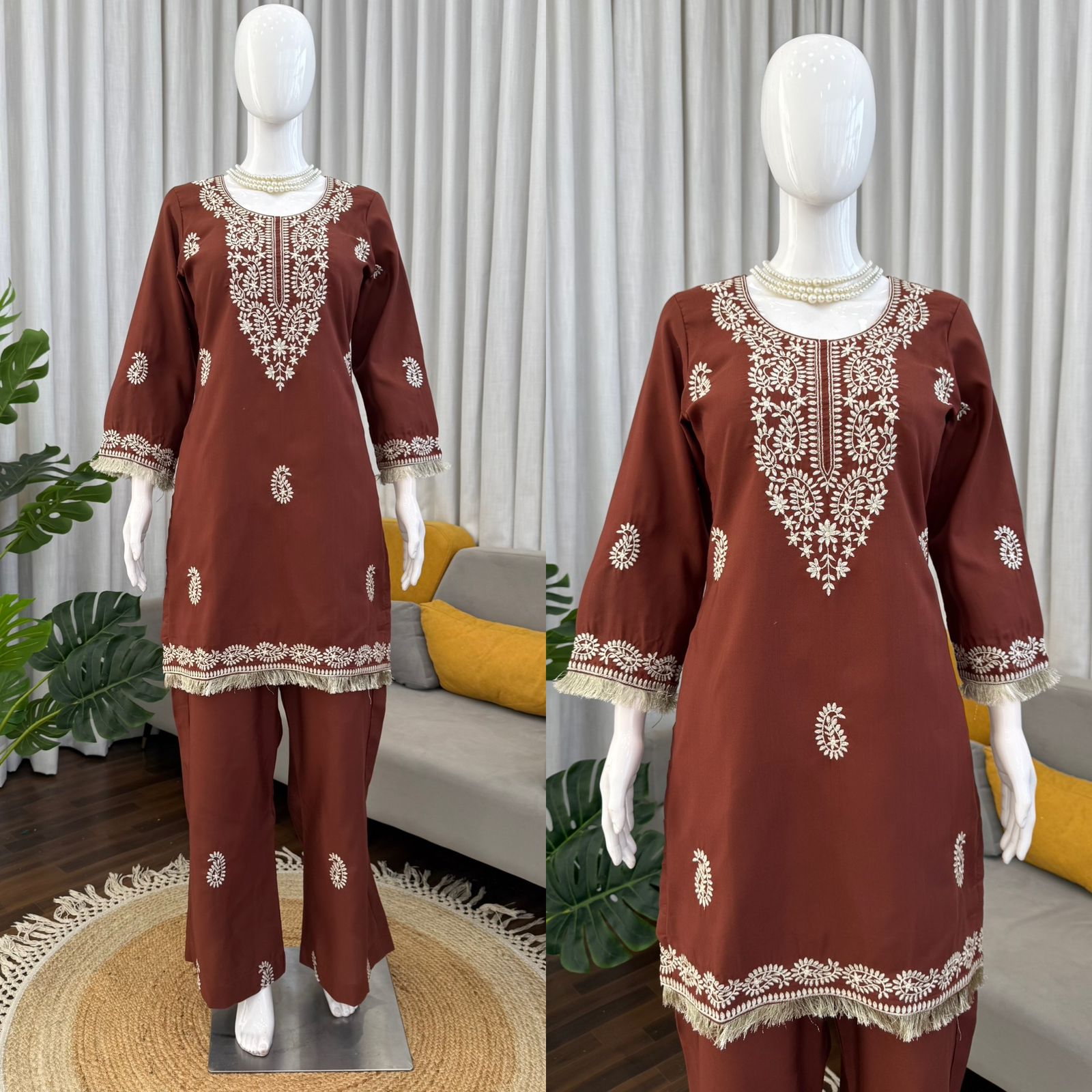 Designer Bell Bottom Kurti Set