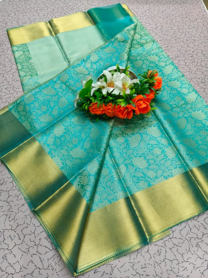 New Design Zari Tissue Banarasi Silk Saree
