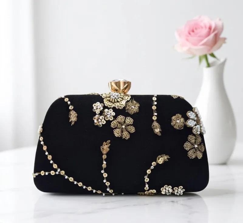 Handmade Pearl Bag Sling Clutch Bag