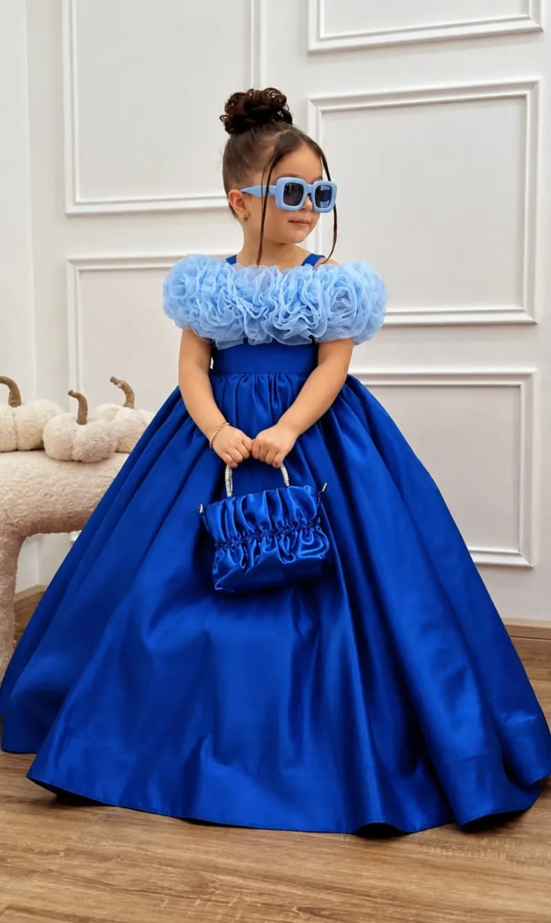 Superb Satin Party Wear Gown view 7