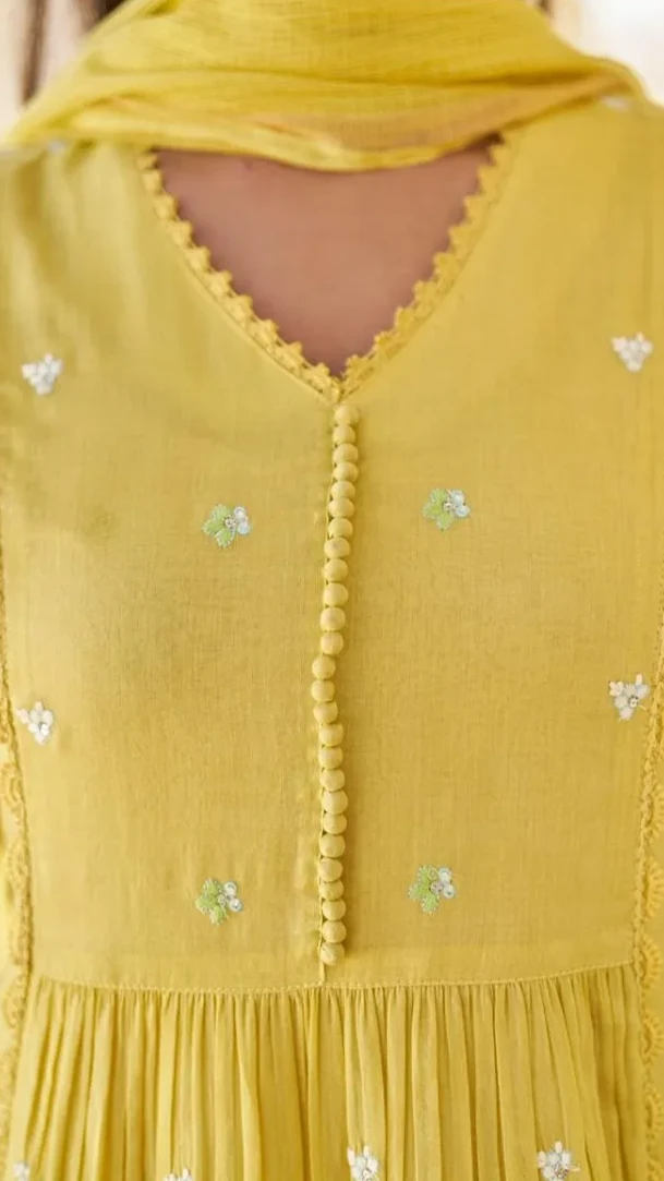 Cotton Mal Anarkali Kurti Dress Set view 2
