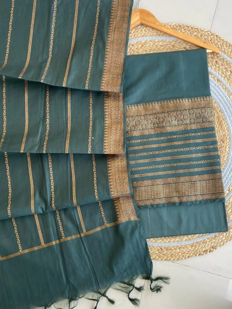 Heavy Banarasi Chanderi unstitched Suit Material