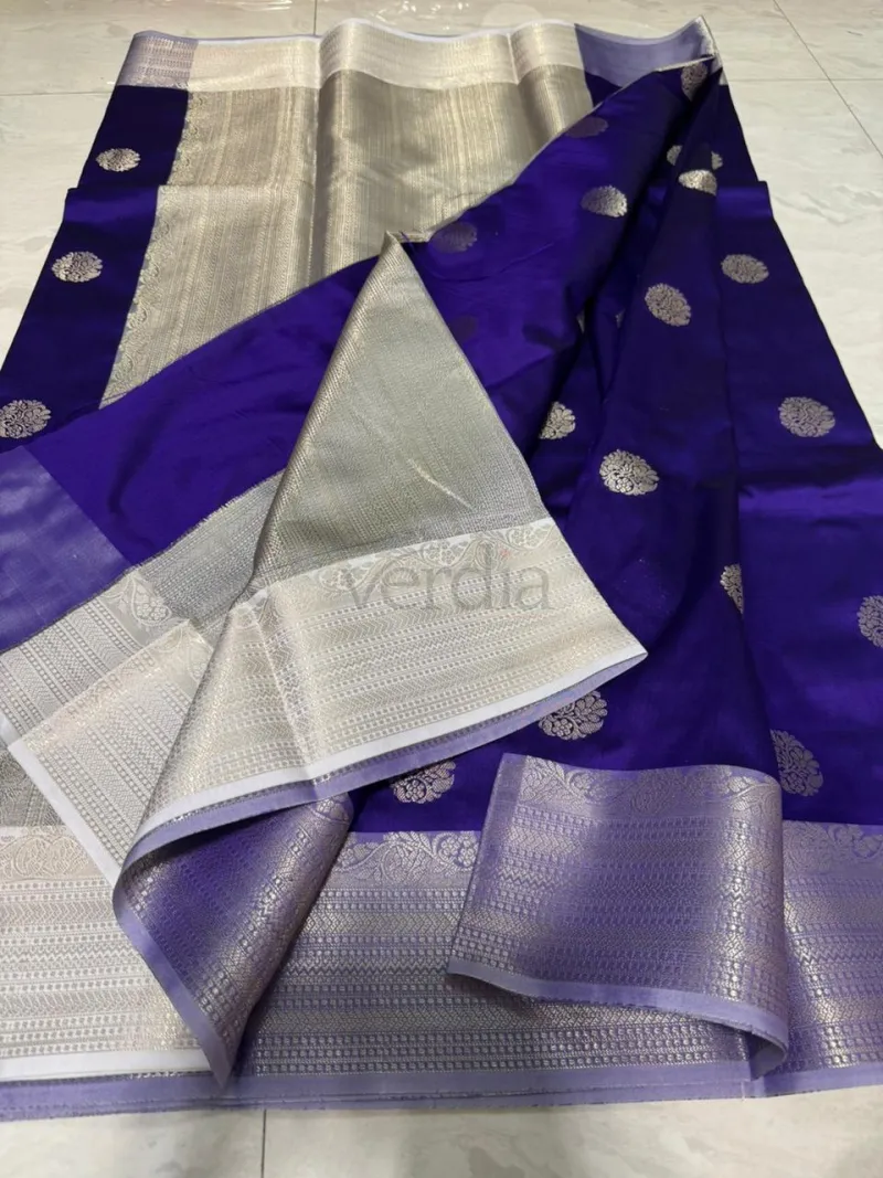 Banarasi Semi Silk Saree with Brocade Blouse view 6