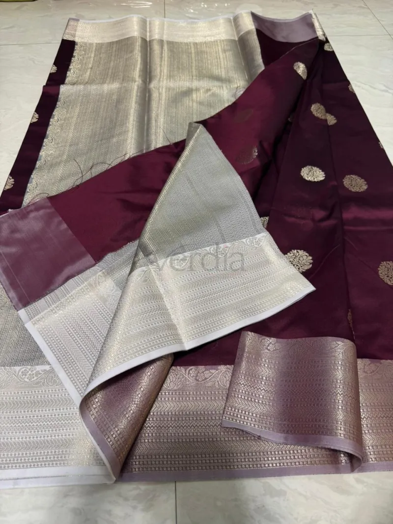 Banarasi Semi Silk Saree with Brocade Blouse view 9