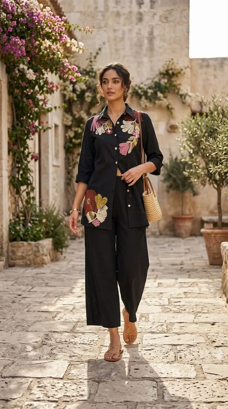 Premium Cotton Shirt and Palazzo  Co-ord Set