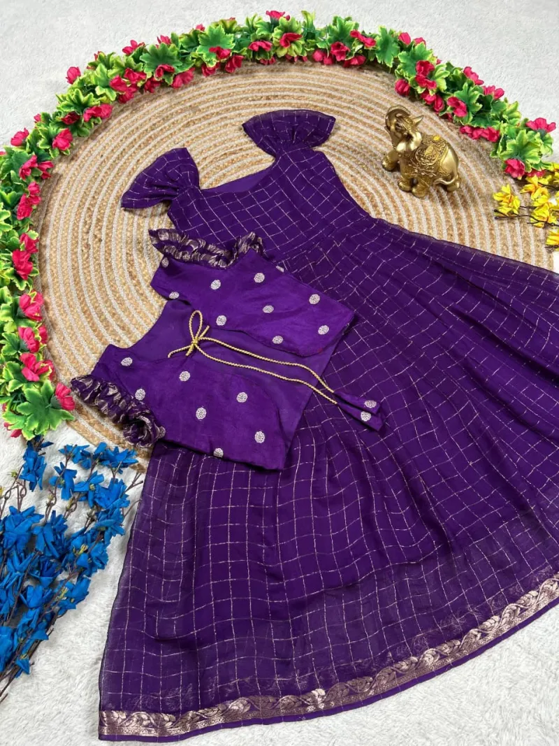 Purple Viscose Coat-Gown view 2
