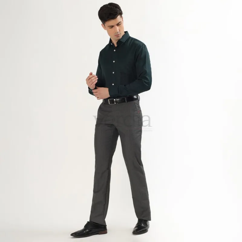 Men's Dark Forest Green Classic Formal Shirt view 6