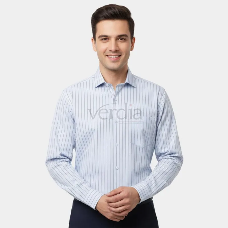 Men's Midnight Blue Spread Collar Formal Shirt