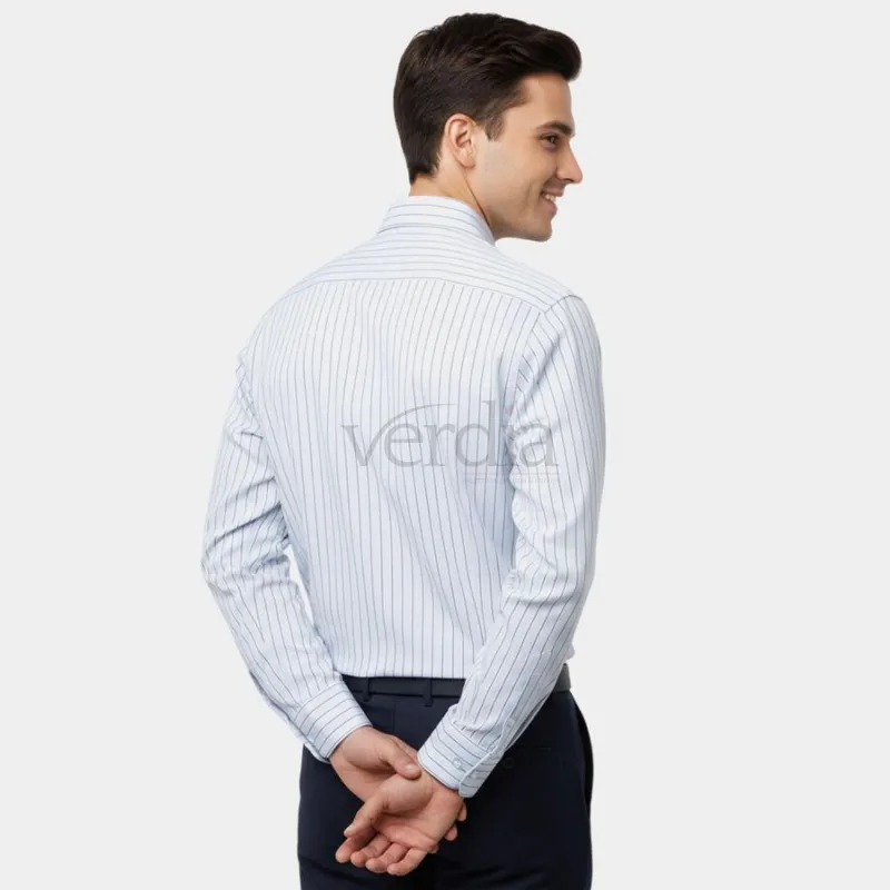 Men's Midnight Blue Spread Collar Formal Shirt view 3