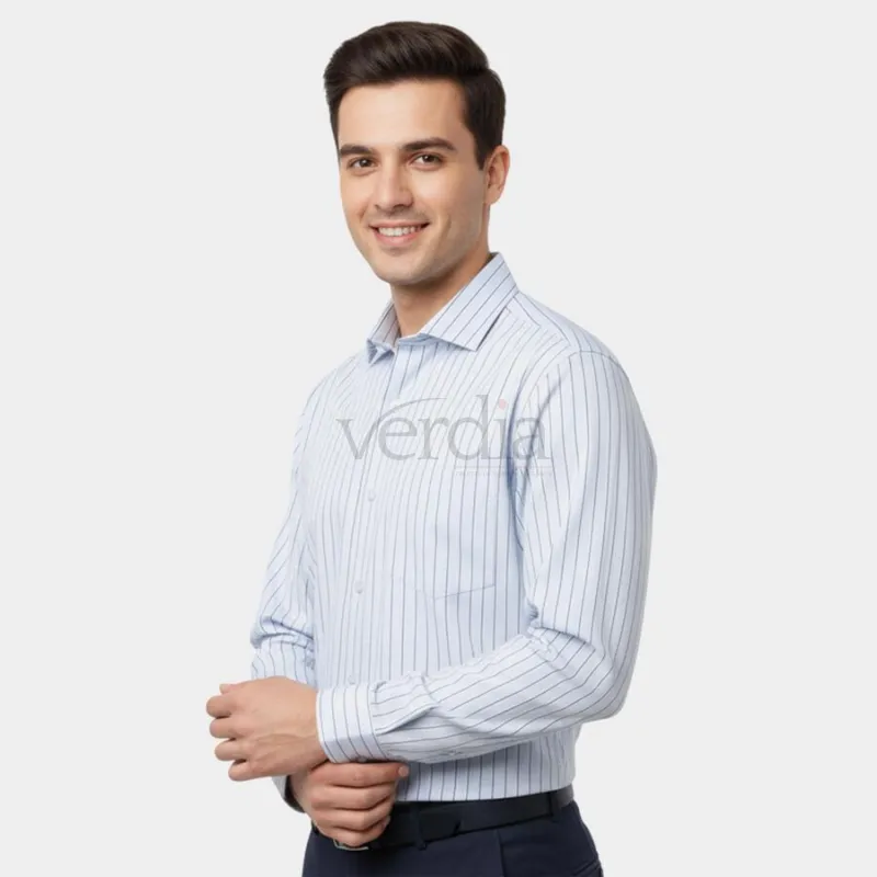 Men's Midnight Blue Spread Collar Formal Shirt - TEST