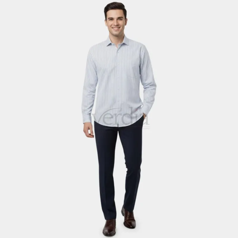 Men's Midnight Blue Spread Collar Formal Shirt - TEST view 5