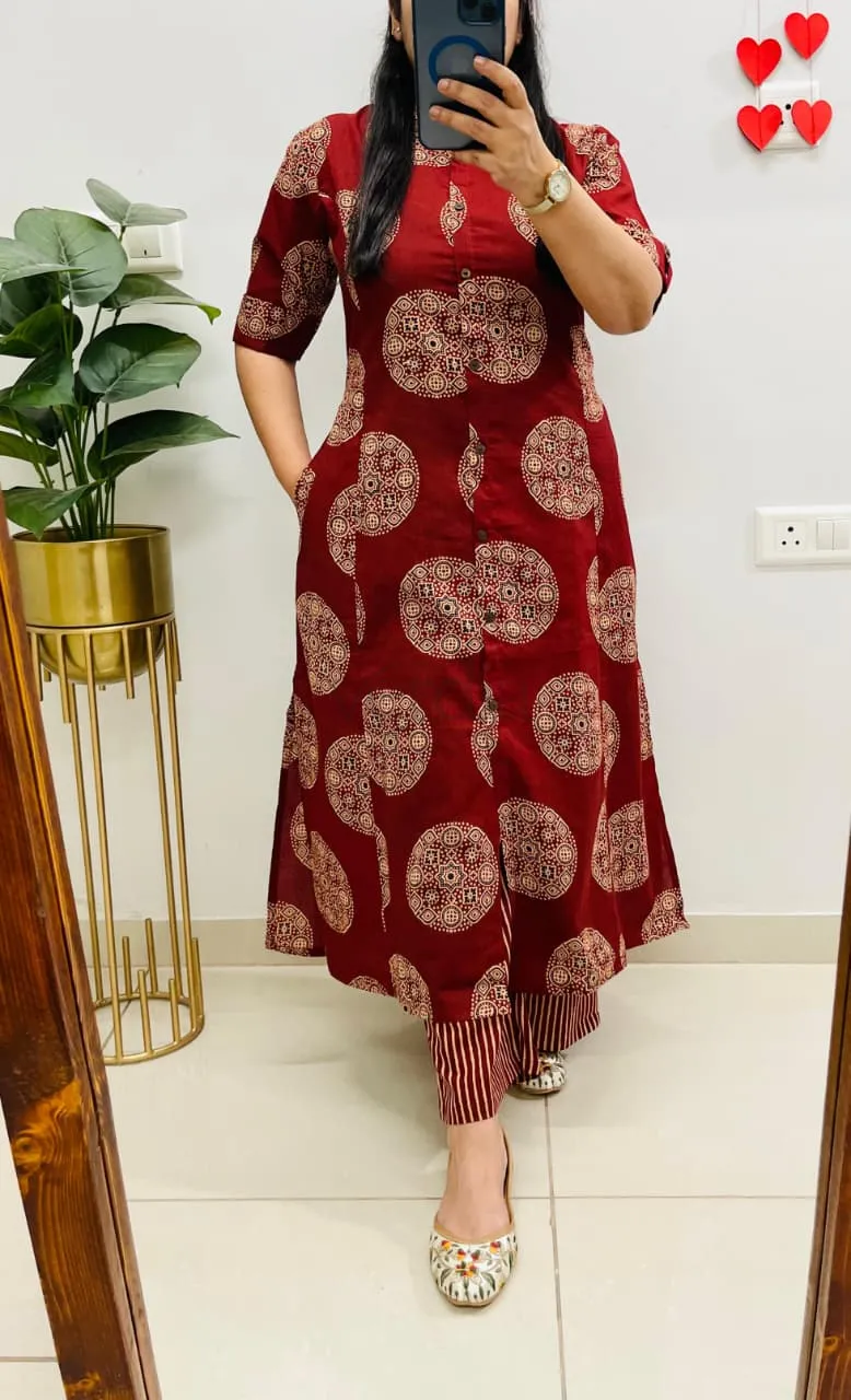 Jaipuri Print Designer Co-ord Set view 17