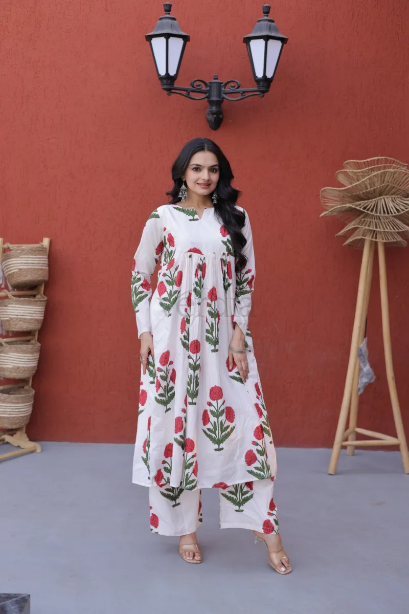 Premium Printe Cotton Kurti Set