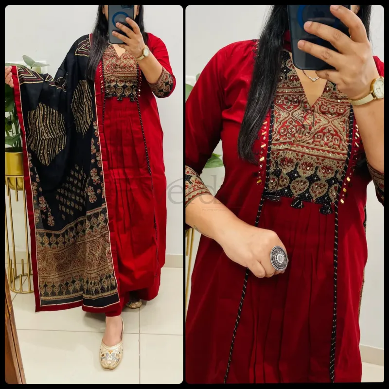 Flared Suit in Premium Dhabu Cotton view 4