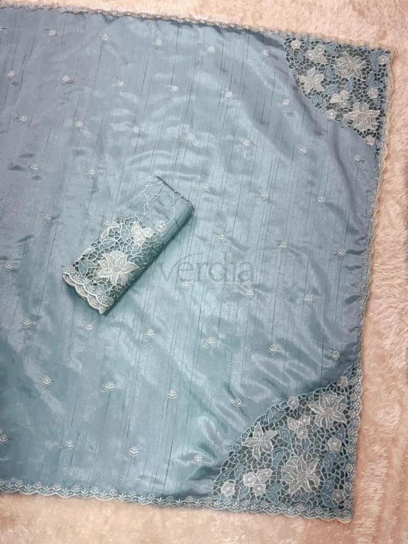 Tussar Cotton Saree with Blouse view 13