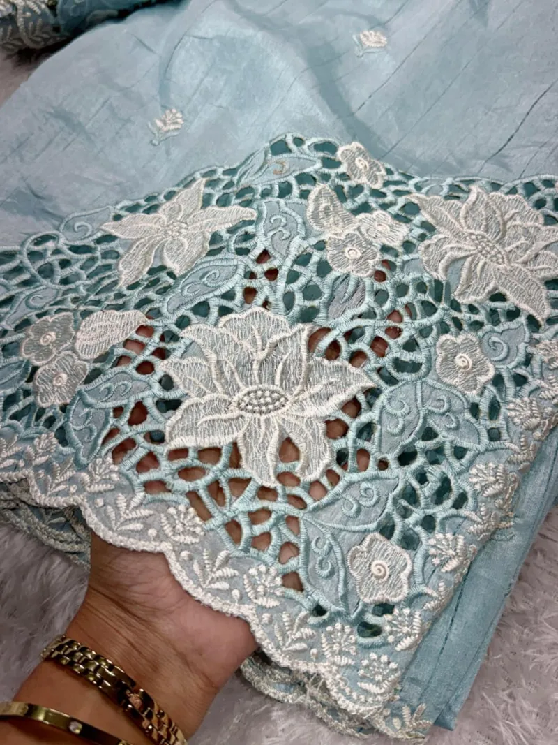 Tussar Cotton Saree with Blouse view 14