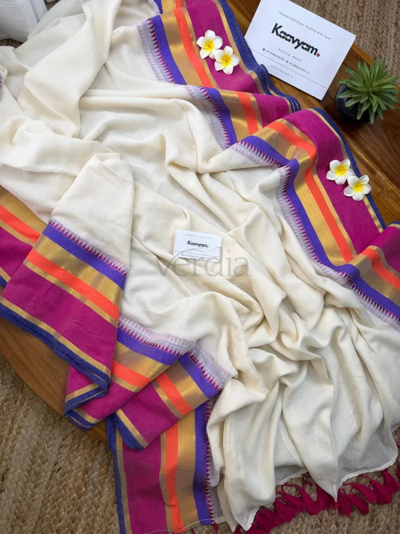 Mul Cotton Saree with Running Blouse