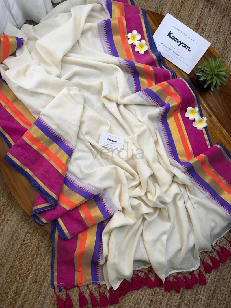 Mul Cotton Saree with Running Blouse view 5