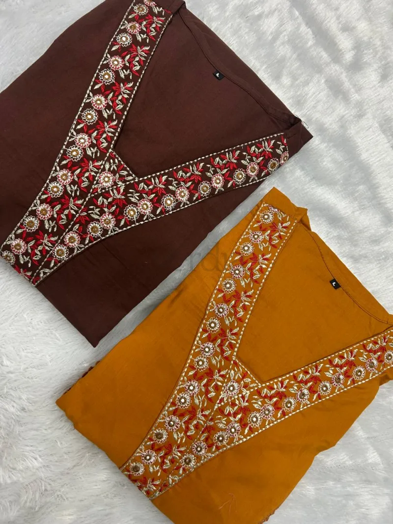 Cotton Suit Set with Mulmul Dupatta