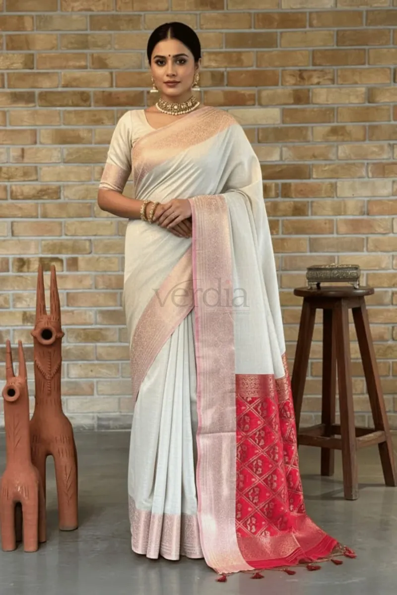 Pure Khadi Mul Cotton Saree view 13