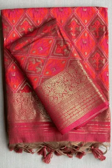 Pure Khadi Mul Cotton Saree view 3