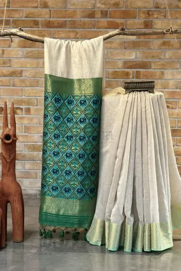 Pure Khadi Mul Cotton Saree view 9