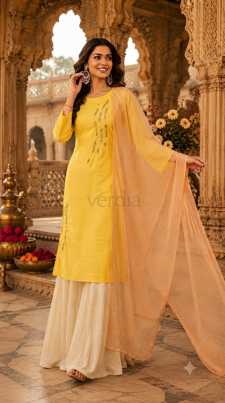 Pure Muslin Silk Sharara view 2