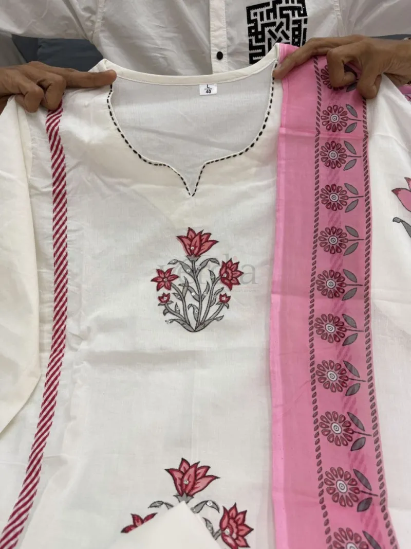 Premium Cotton kurti Set view 4