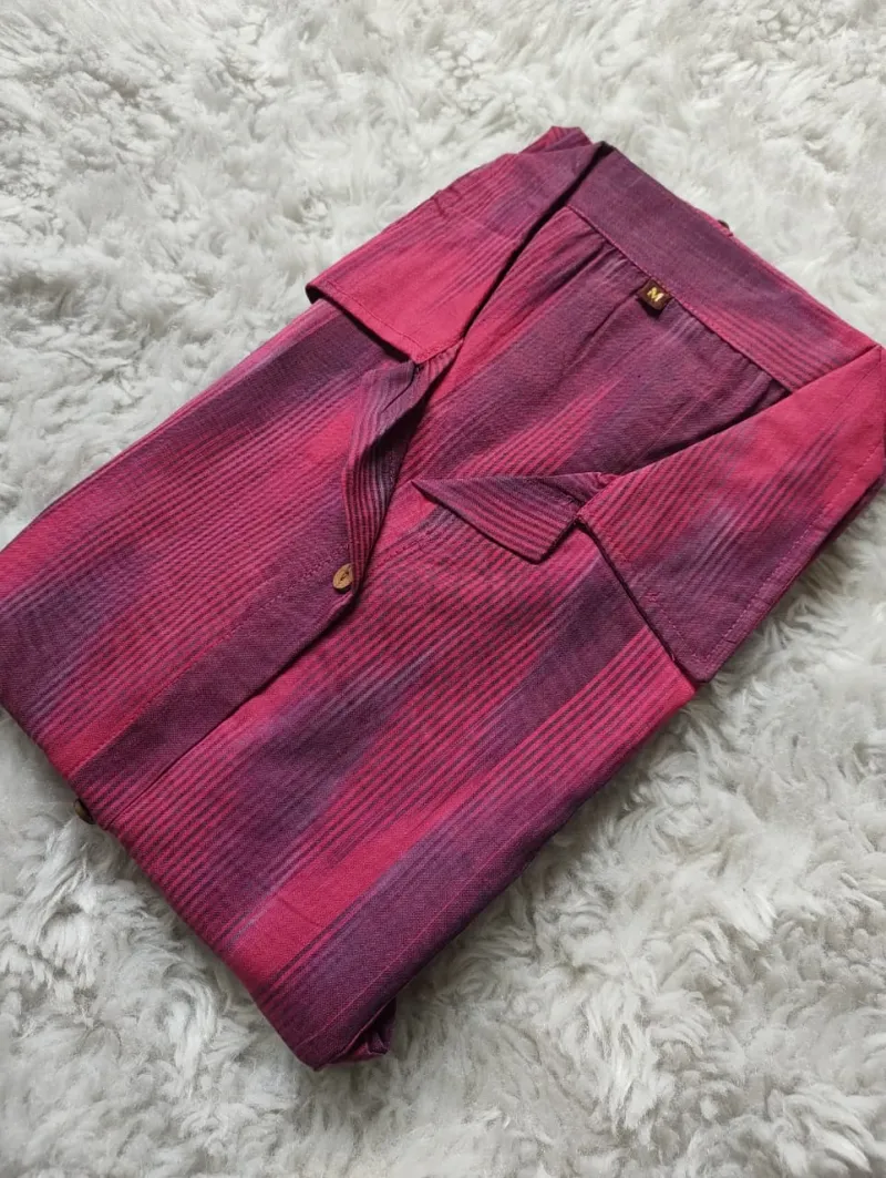 Smart A-line Midi Dress in Ikkat Print view 5
