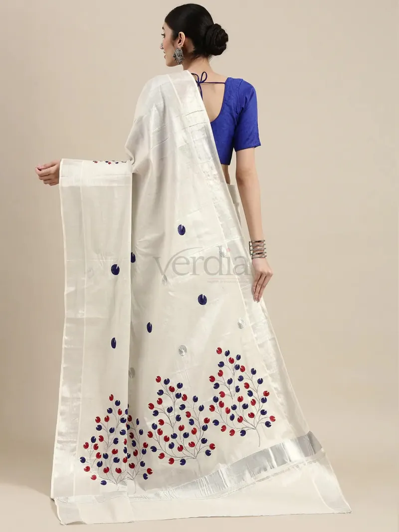 Traditional Onam Kerala Saree view 13