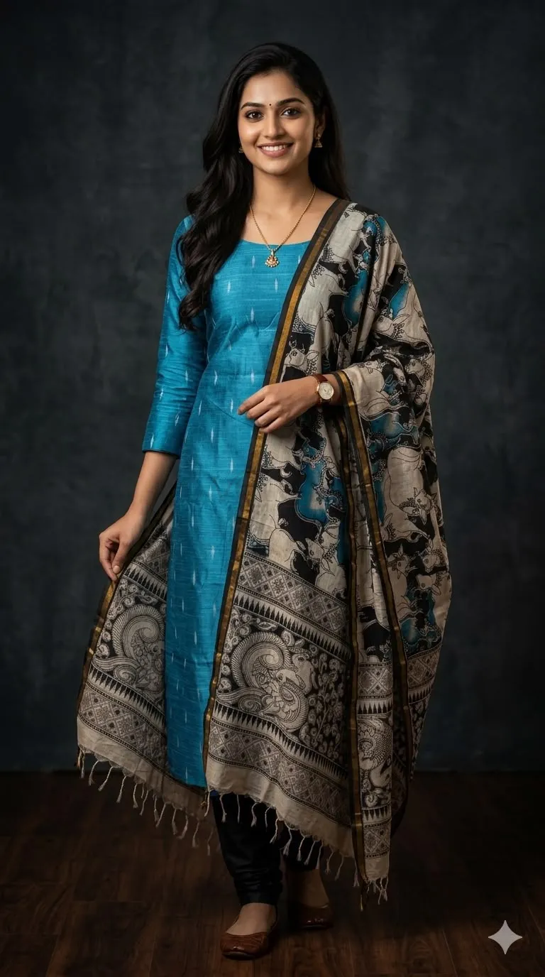 Exquisite Handcrafted Dress Material(Unstitched) without bottom material