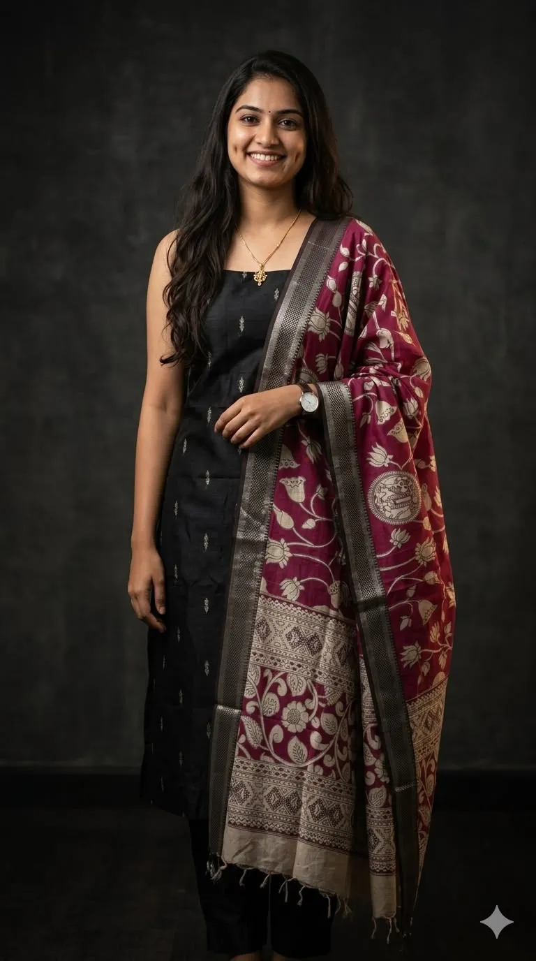 Exquisite Handcrafted Dress Material(Unstitched) without bottom material view 8