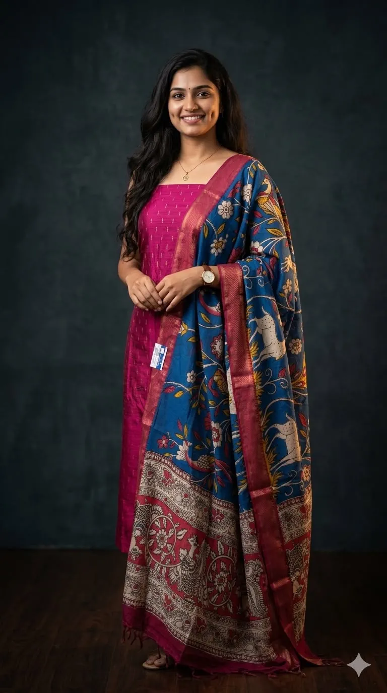Exquisite Handcrafted Dress Material(Unstitched) without bottom material view 10
