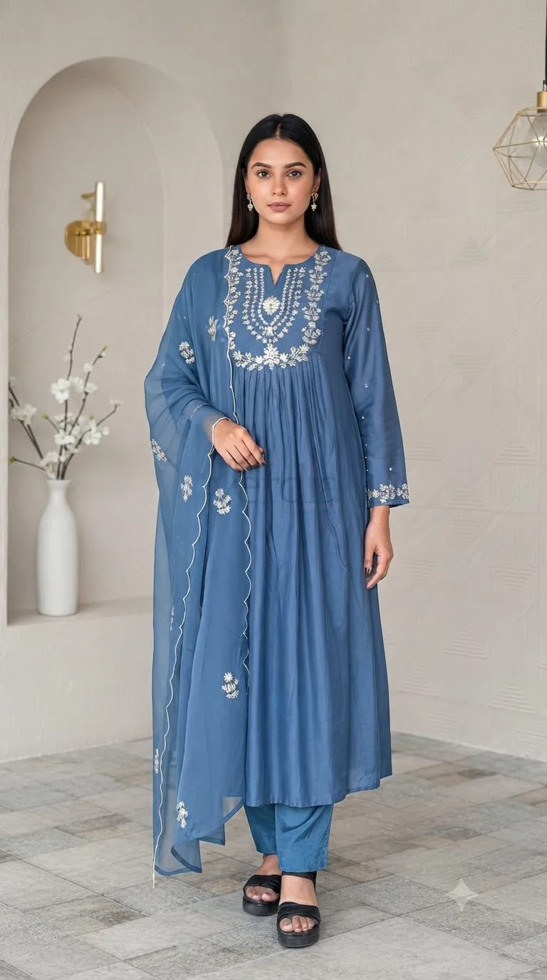 Silk Salwar Kameez view 3