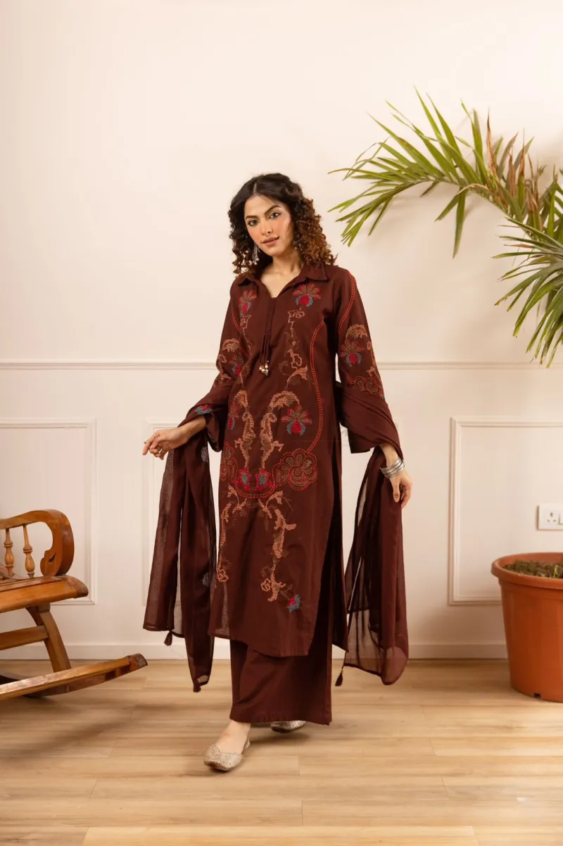 Flex cotton Kurti set with palazzo