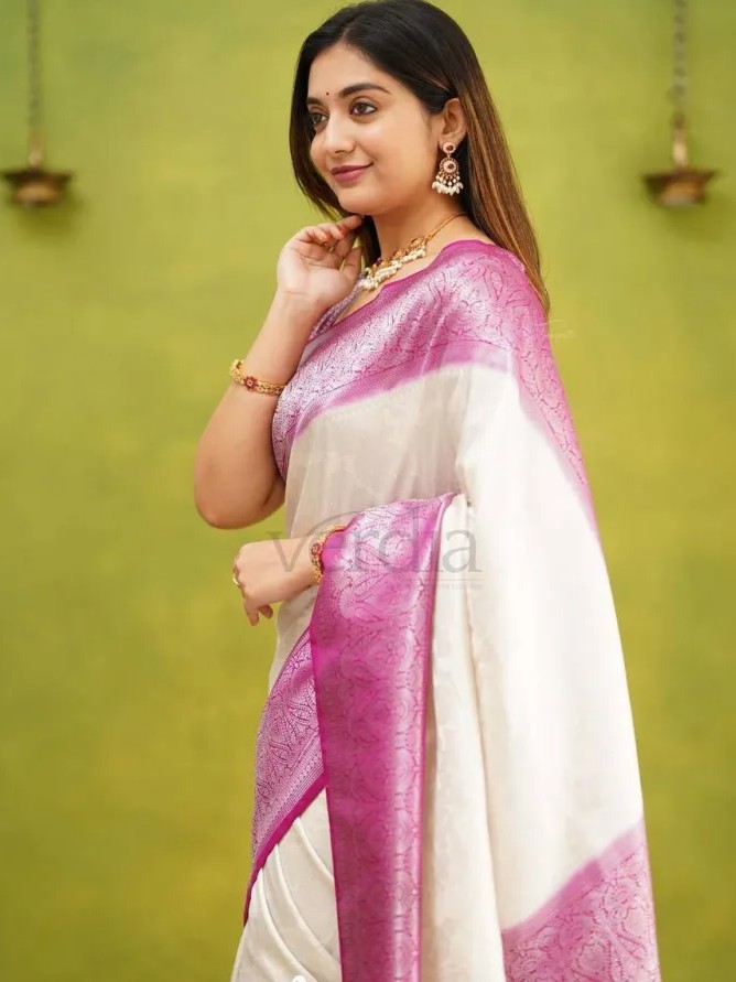 Banarasi Soft Silk Saree (5.5m) with full brocade blouse (0.8m)