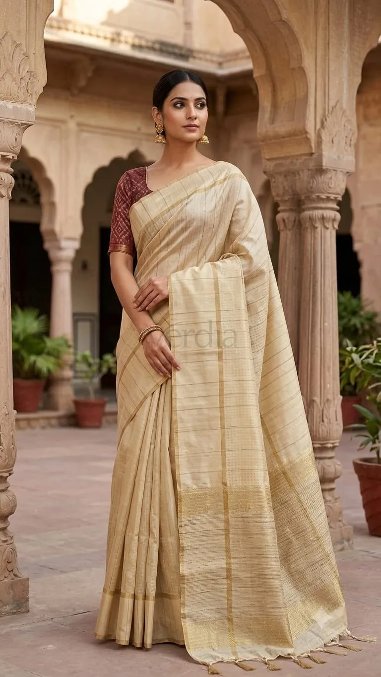 Premium Matka Silk Saree with Designer Patola Woven Blouse