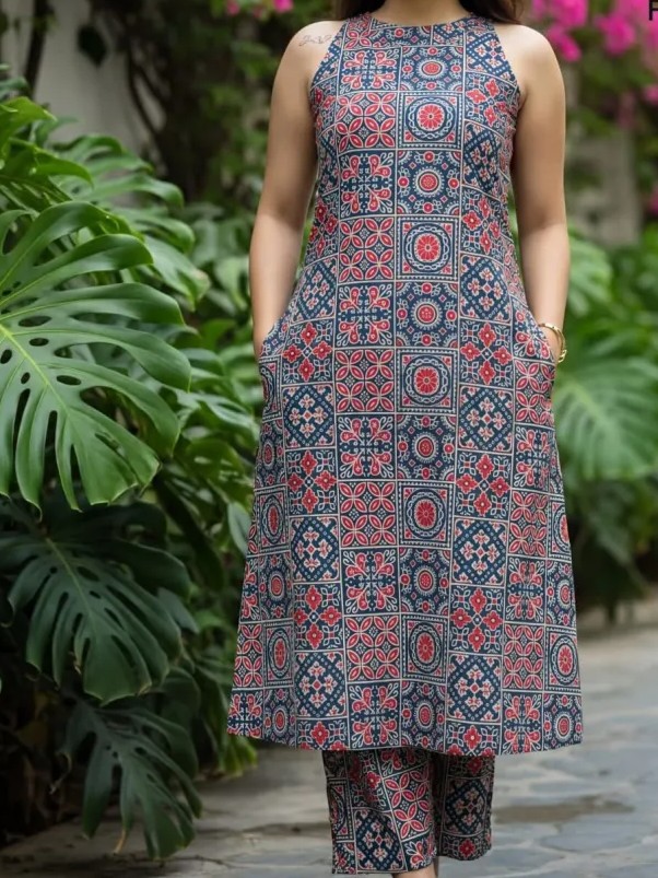 Flex cotton printed kurti set view 6