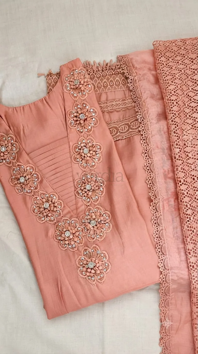 Premium modal muslin kurta set view 4
