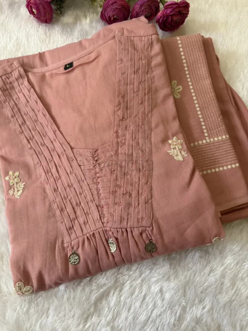 Mul Cotton Kurta Set view 3