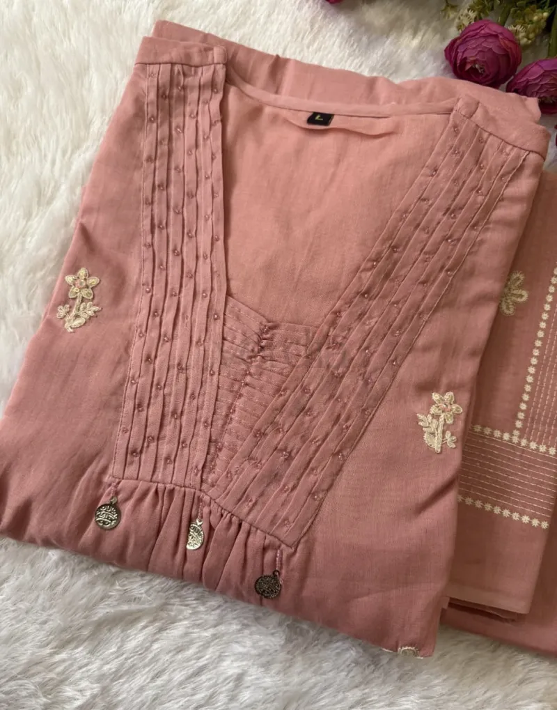 Mul Cotton Kurta Set view 4