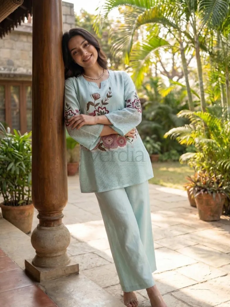 Premium Mul Chanderi 2 pc coord set view 5
