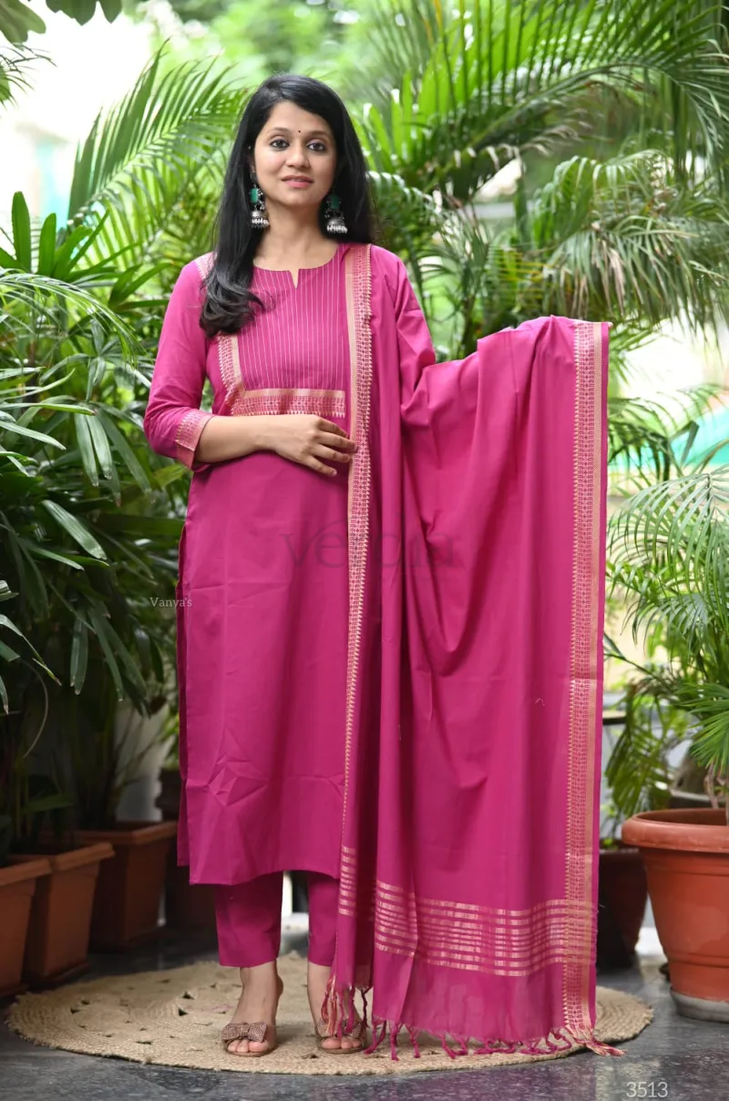 Chettinad handloom cotton kurta set