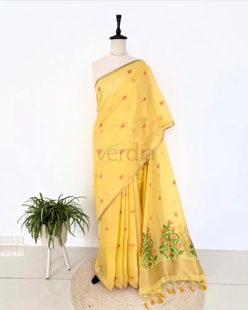 Premium Soft Muga Cotton Saree view 16