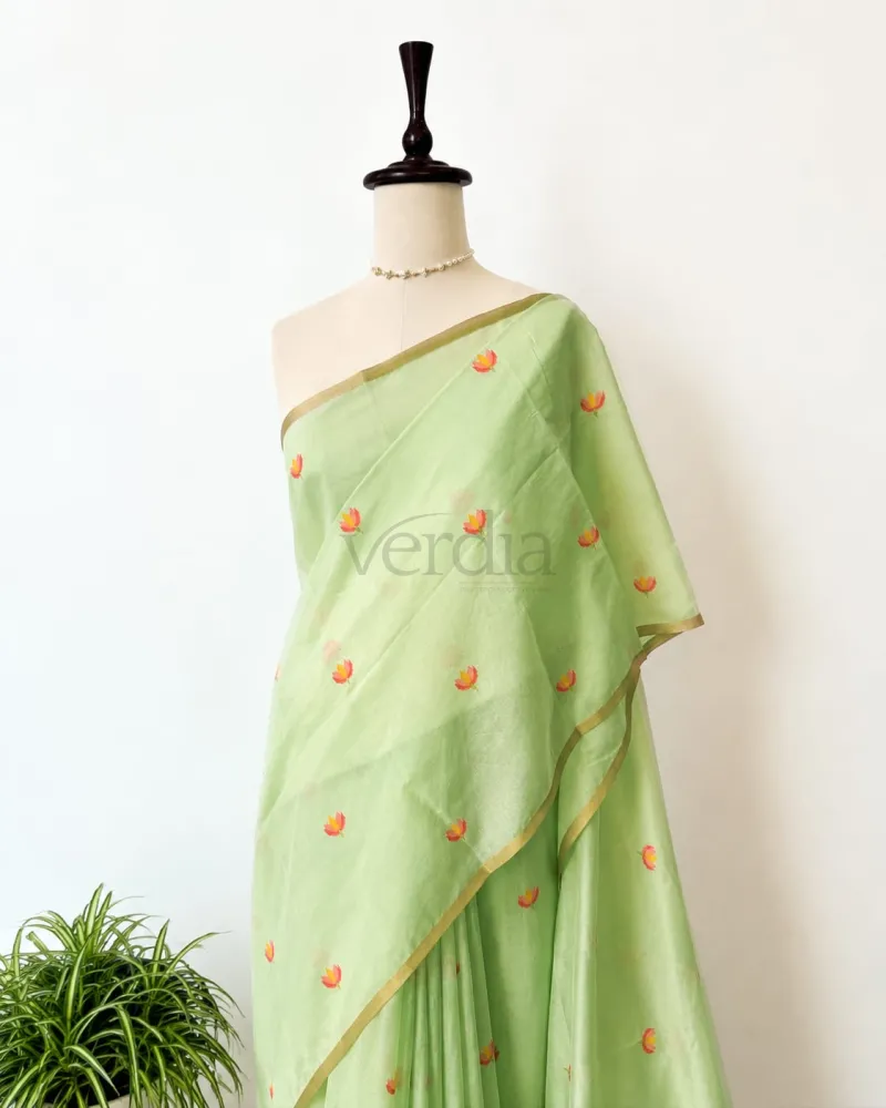 Premium Soft Muga Cotton Saree view 2