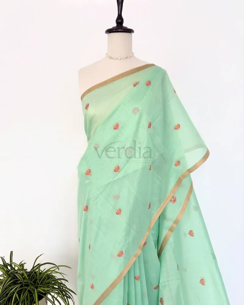 Premium Soft Muga Cotton Saree view 6